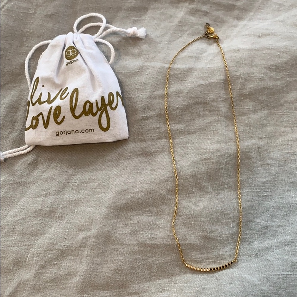 Gorjana gold bar necklace